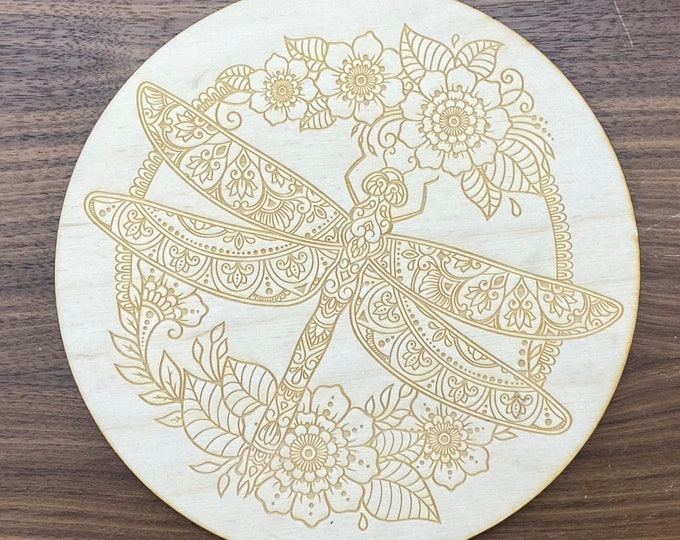 Dragonfly Floral Crystal Grid - Dragonfly Crystal Grid - Etsy