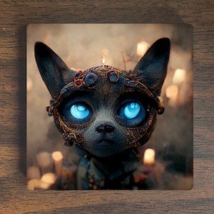 Halloween Magnet - Halloween Cat Magnet - Spooky Magnet -  Refrigerator Magnet - Cat Magnet