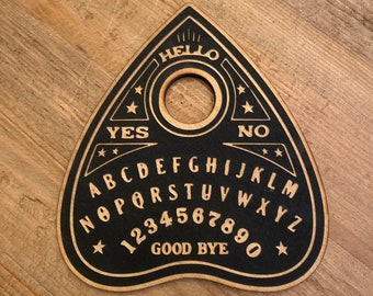 Planchette Pendulum Board - Planchette Sphere Holder - Ouija - Wood Engraved Pendulum Board