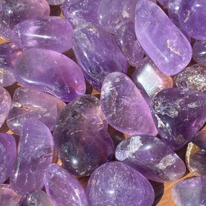 Amethyst TUMBLED A Grade Stone Brazil Tumbled Amethyst Third Eye Stone Healing Crystal Healing Stone image 5