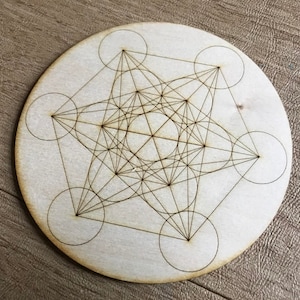Metatron&#39;s Cube Crystal Grid   - Altar Decoration