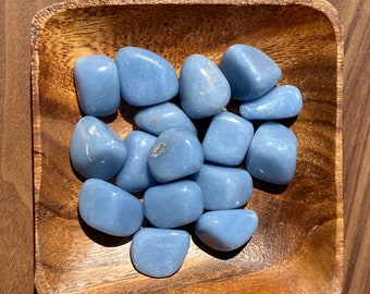 Angelite TUMBLED Angelite - Angelite Healing Crystal - Angelite Healing Stone