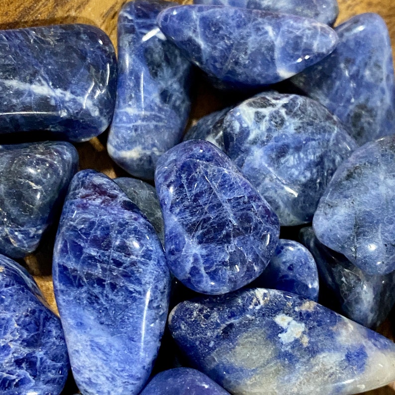 Sodalite TUMBLED Sodalite Throat Chakra Focus 5th Chakra Reiki Energy Healing image 3