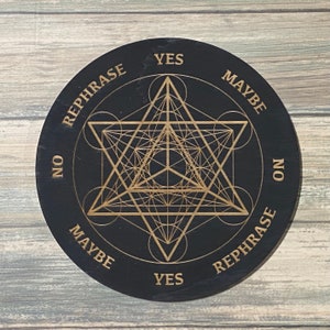 Merkaba Metatron&#39;s Cube Pendulum Board - Merkaba Divination Board - Altar Decoration - Sacred Geometry