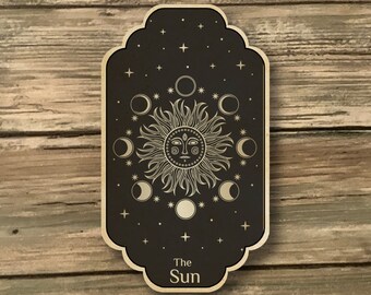 Sun Tarot Card Magnet - UV-Printed 3" Height - Symbolic Radiance and Joy