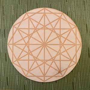 12 Pointed Star Crystal Grid -  Dodecagram Crystal Grid  - Altar Decoration