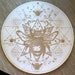 Crystal Grid - Honey Bee Sri Yantra - 6, 9 or 12 Inches - Wooden Crystal Grid - Animal Spirit - Totem - Sacred Geometry