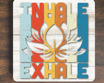 Inhale Exhale Magnet - Meditation Magnet - Refrigerator Magnet