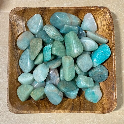 One Amazonite Tumbled Tumbled Amazonite Heart Chakra 4th Etsy