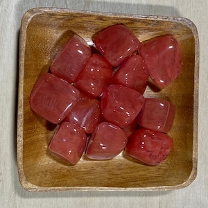 Strawberry Obsidian TUMBLED Strawberry Obsidian Glass Stone Heart Chakra Stone Root Chakra Crystal healing crystals and stones image 1