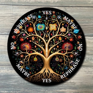 Tree of Life Pendulum Board - Tree of Life Divination Board - Full Color - Altar Decoration