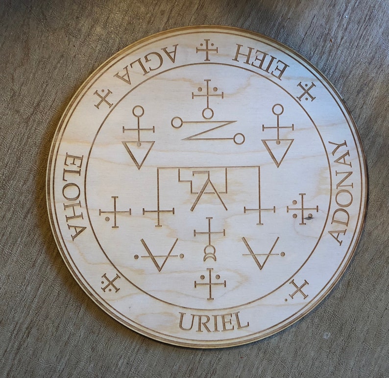 Uriel Crystal Grid Uriel Altar Tabl Altar Decoration image 1