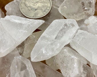 Clear Quartz Rough POINTS COMMERCIAL Grade - Natural Quartz Points - Clear Quartz Points - Crown Chakra - All Chakras - Energy Healing
