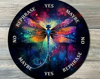 Dragonfly Pendulum Board - Dragonfly Divination Board - Full Color - Altar Decoration