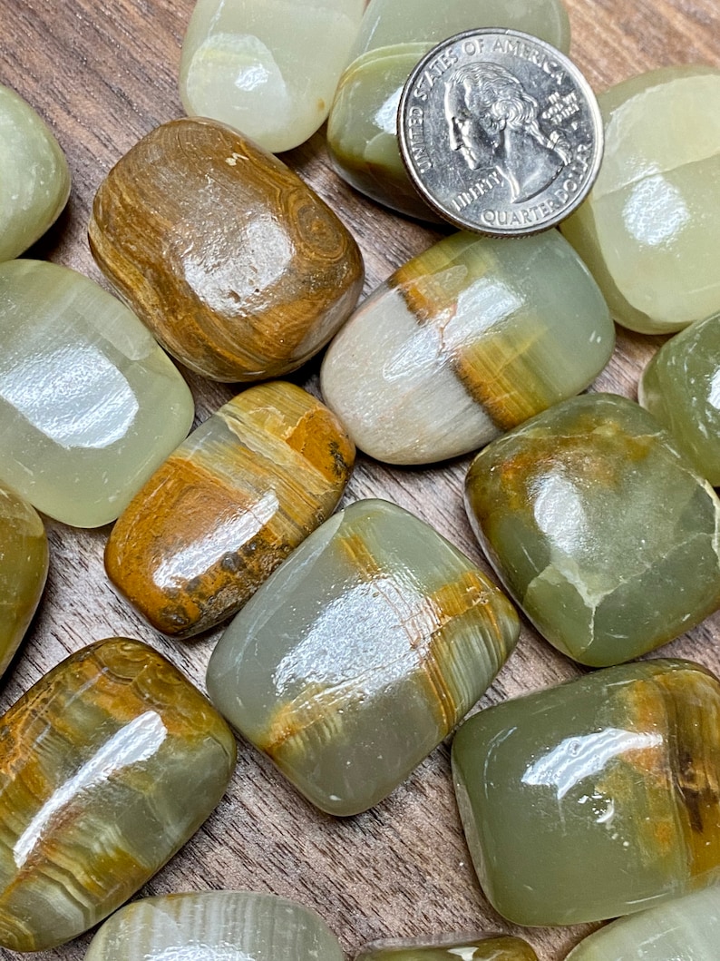 Green Calcite TUMBLED Green Calcite Hearth Chakra Crystals Etsy