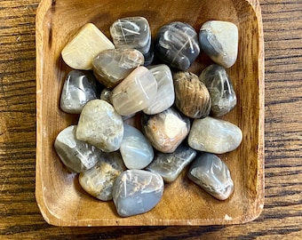 Black MoonStone  TUMBLED from Madagascar - Root Chakra Stones - Healing Crystals Healing Stones -Root Chakra Crystals