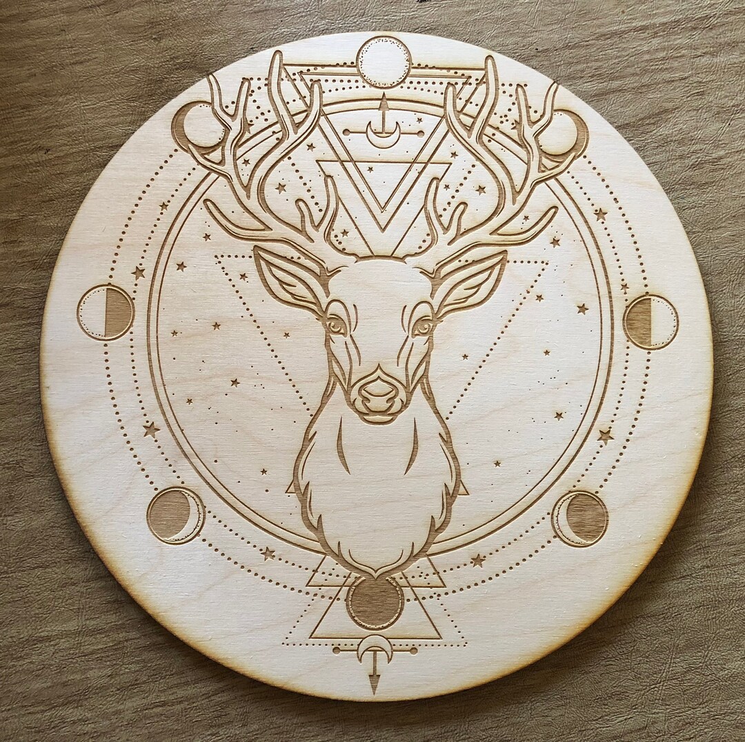 deer-moon-phase-crystal-grid-altar-decoration-etsy