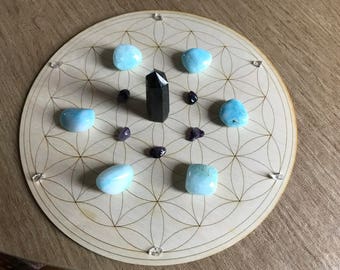 Fiore della vita Crystal Grid - Decorazione per altare