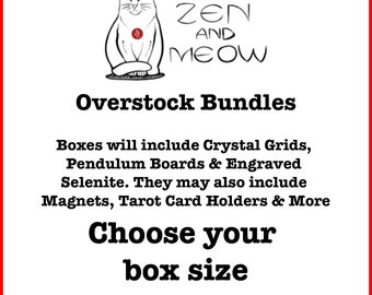 OVERSTOCK Box, Choose Your Size, No Items Swaps or Requests, Crystal Grids, Pendulum Boards, Tarot Card Holders, 60% OFF Retail Pricing!