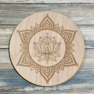 Lotus Mandala Crystal Grid - Altar Decoration