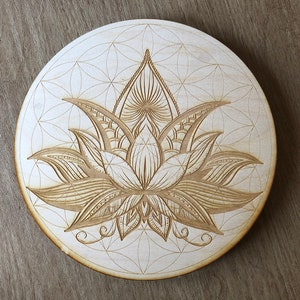 Flower of Life Lotus Crystal Grid #2  - Altar Decoration