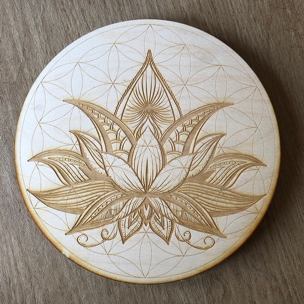 Flower of Life Lotus Crystal Grid #2 - Altaardecoratie