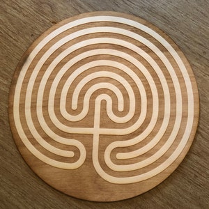 Labyrinth Crystal Grid - Finger Labyrinth Crystal Grid  - Altar Decoration