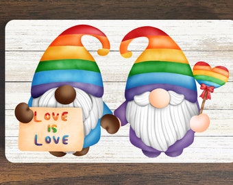 Pride Gnome Magnet - Love is Love Magnet - Pride Gnomes - Pride Magnet - Refrigerator Magnet