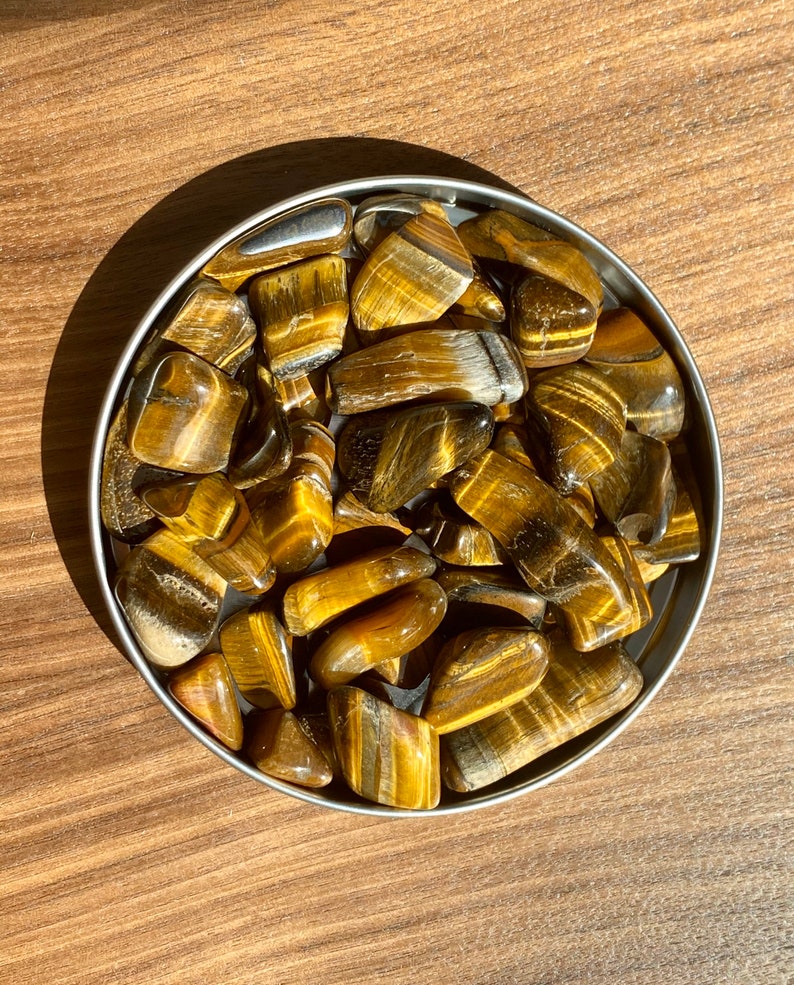 Tiger Eye TUMBLED Africa Tumbled Tiger Eye Tigers Eye Third Eye Sacral Chakra Balance Energy Healing Reiki image 1