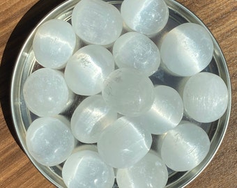 Selenite TUMBLED Morocco - Tumbled Selenite - Crown Chakra Crystal - High Vibration- Cleansing - Energy Healing - 7th Chakra - Reiki