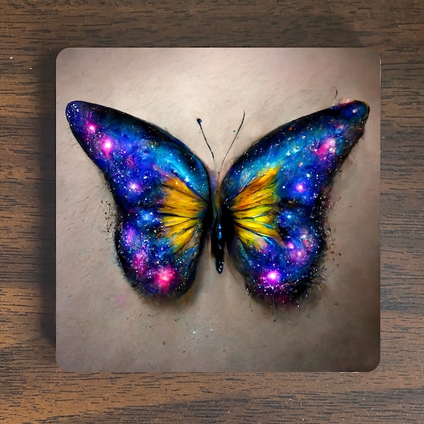 Aimant papillon - Aimant de réfrigérateur - Aimant papillon peint