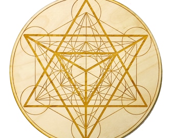 Merkaba Metatron's Cube Crystal Grid  - Altar Decoration