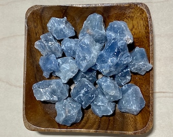 Blue Calcite RAW Blue Calcite - Natural - Rough - Throat Chakra - 5th Chakra - Reiki - Energy Healing
