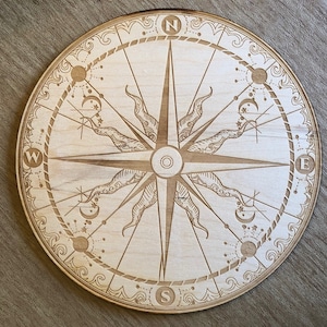 Compass Crystal Grid Altar Decoration image 1