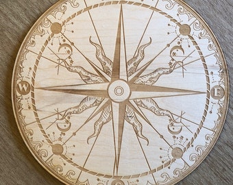 Compass Crystal Grid   - Altar Decoration