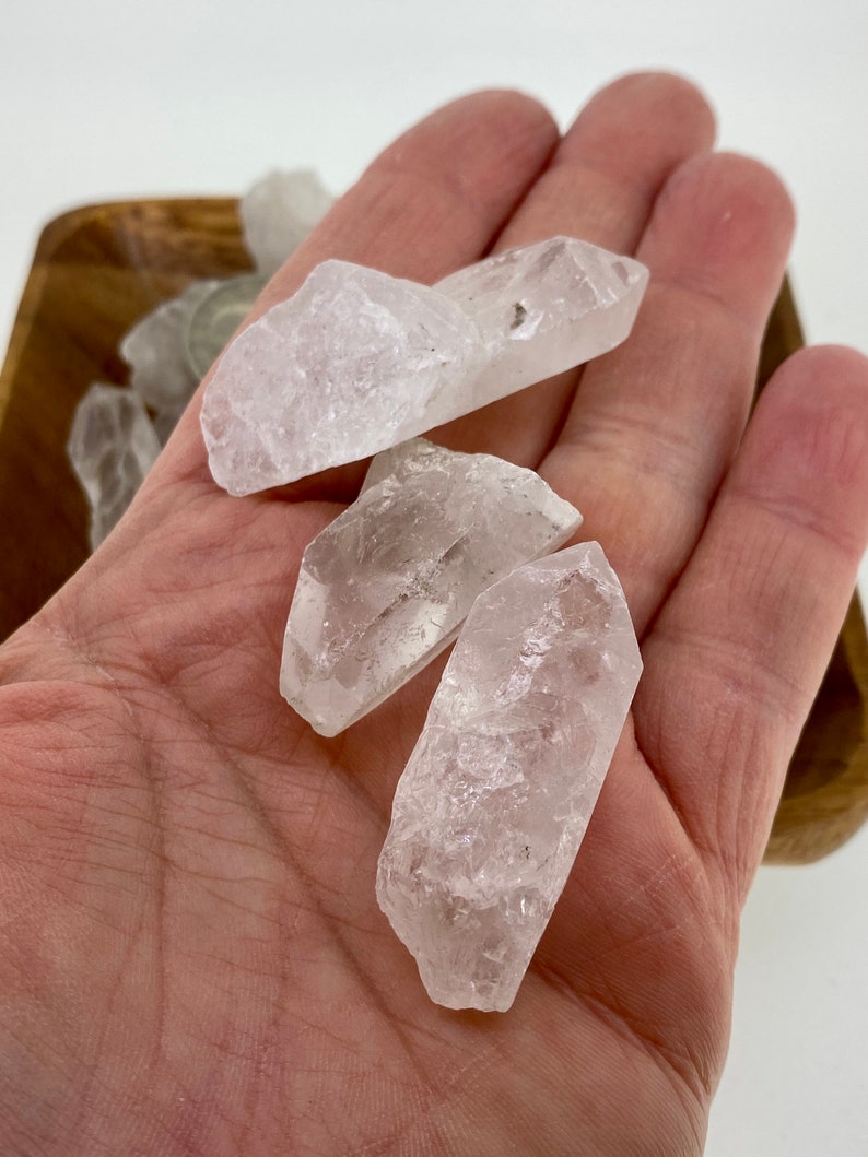 Clear Quartz Rough POINTS COMMERCIAL Grade Natural Quartz Points Clear Quartz Points Crown Chakra All Chakras Energy Healing image 3