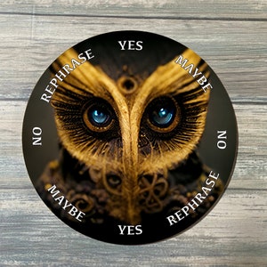 Owl Pendulum Board - Owl Divination Board - Full Color - Altar Decoration