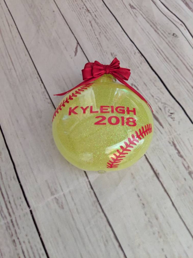 Softball Ornament/ Softball Christmas/ Sports Ornament/ Sports Etsy