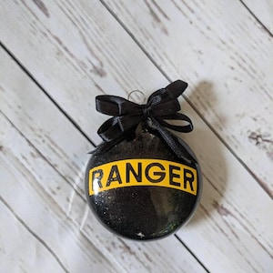 proud ranger/ Christmas ornament/ Army pride/ army gift idea/ military gift/ military Christmas/  military ornament/ ranger army/ ranger