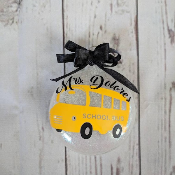 Bus driver ornament/ bus driver Christmas/ teacher ornament/ bus driver gift/ personalized bus driver gift