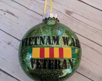 Vietnam war veteran ornament/ Vietnam war veteran Christmas/ veteran ornament/ personalized Vietnam war veteran gift