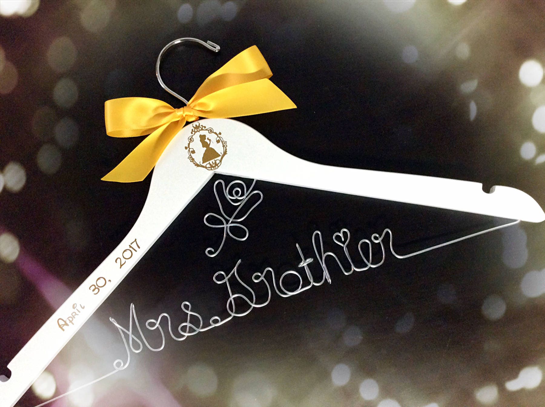 Disney wedding hangerbeauty and the beast hanger Etsy