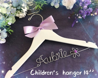 Flower girl hanger,Baby/kids Hanger,cross hanger, Baptism gift children's name hanger, Baptism dress hanger, baby shower gift