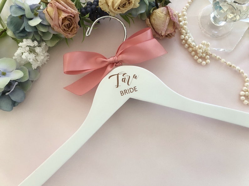 Rose Gold Personalized Wedding Hanger Bridesmaid Hangers Etsy