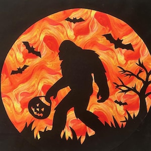 Halloween Sasquatch Quilt Pattern: Bigfoot Applique Wall Hanging (PDF Download, 2 Sizes Included)