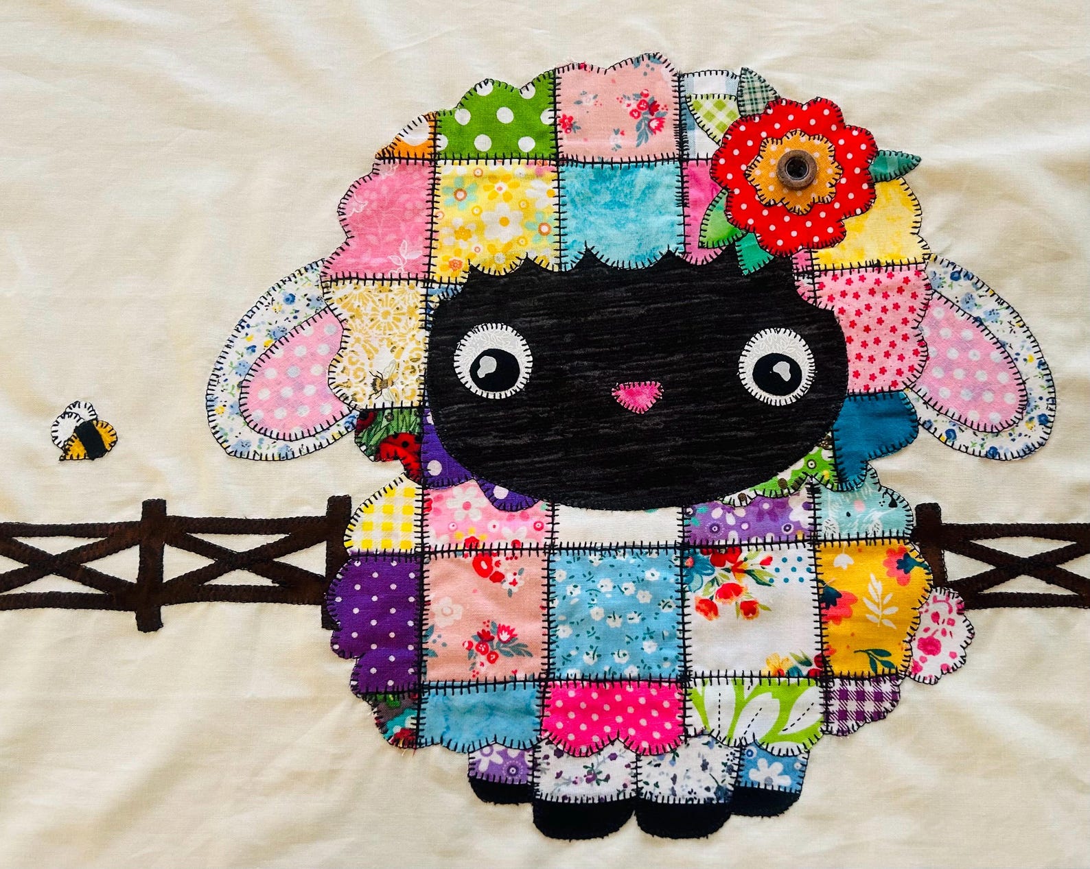 Patchwork Applique Patterns Patchwork Lamb Quilt Pattern: Applique Baby Blanket, Wall Hanging (PDF ...