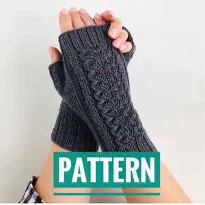 Knit fingerless mitts pattern, pattern how to knit fingerless gloves, knit handwarmers, knitted arm warmers pattern, softknitshome image 5