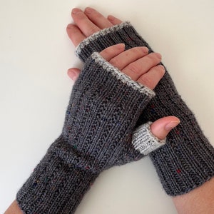 Knit fingerless gloves, fingerless women mittens, knitted hand warmers, fingerless mitts, spring gloves, autumn gloves, softknitshome imagem 7