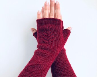 Knit fingerless gloves, knit women mittens, knitted arm warmers, knit hand warmers, softknitshome, winter gloves, fingerless gloves women