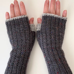 Knit fingerless gloves, fingerless women mittens, knitted hand warmers, fingerless mitts, spring gloves, autumn gloves, softknitshome zdjęcie 2